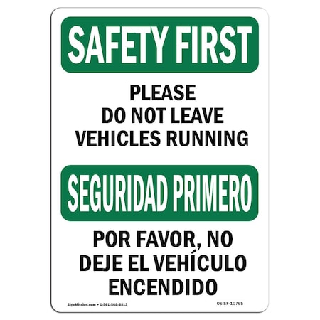 OSHA SAFETY FIRST, 10 Width, Decal